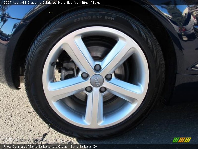 Moro Blue Pearl Effect / Beige 2007 Audi A4 3.2 quattro Cabriolet