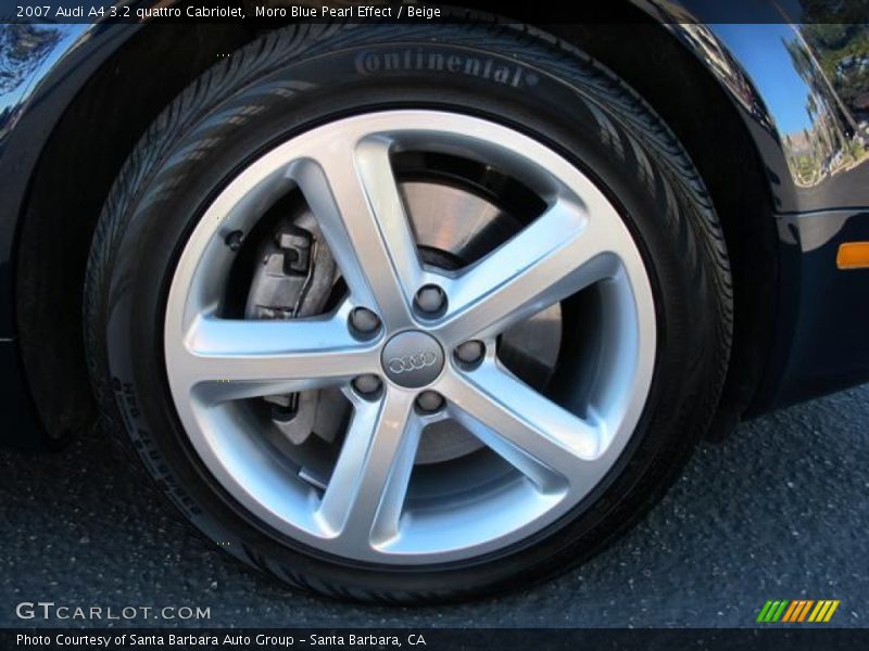 Moro Blue Pearl Effect / Beige 2007 Audi A4 3.2 quattro Cabriolet