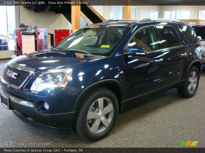 Deep Blue Metallic / Ebony 2012 GMC Acadia SLT AWD