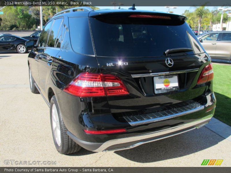 Black / Black 2012 Mercedes-Benz ML 350 4Matic