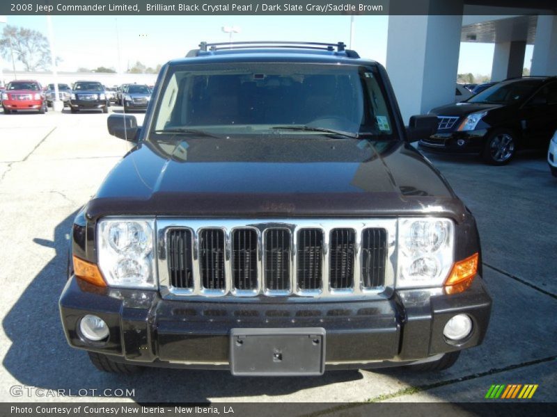 Brilliant Black Crystal Pearl / Dark Slate Gray/Saddle Brown 2008 Jeep Commander Limited