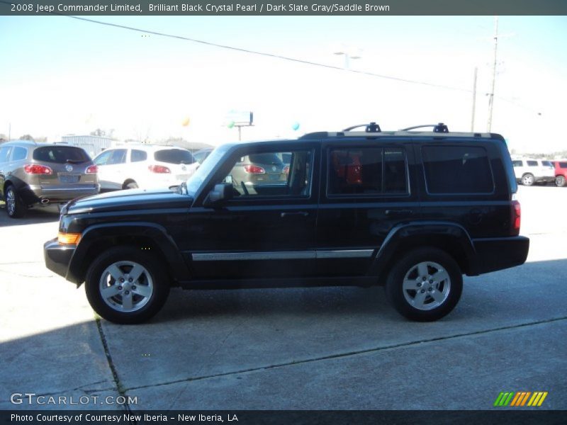 Brilliant Black Crystal Pearl / Dark Slate Gray/Saddle Brown 2008 Jeep Commander Limited