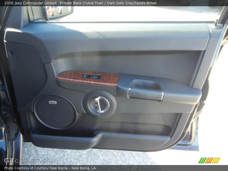 Brilliant Black Crystal Pearl / Dark Slate Gray/Saddle Brown 2008 Jeep Commander Limited