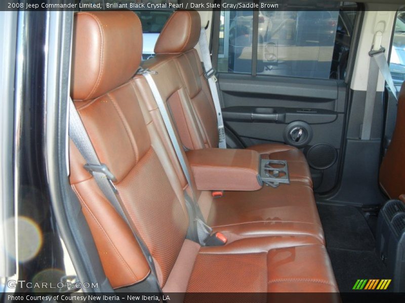 Brilliant Black Crystal Pearl / Dark Slate Gray/Saddle Brown 2008 Jeep Commander Limited