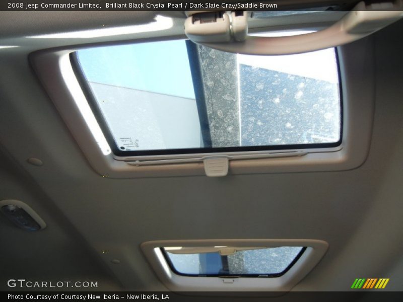 Brilliant Black Crystal Pearl / Dark Slate Gray/Saddle Brown 2008 Jeep Commander Limited