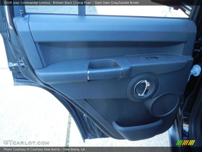 Brilliant Black Crystal Pearl / Dark Slate Gray/Saddle Brown 2008 Jeep Commander Limited