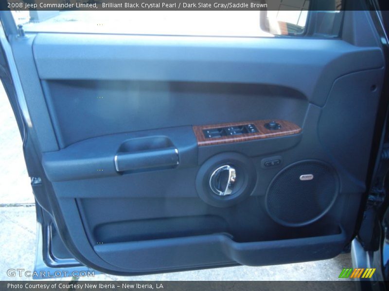 Brilliant Black Crystal Pearl / Dark Slate Gray/Saddle Brown 2008 Jeep Commander Limited