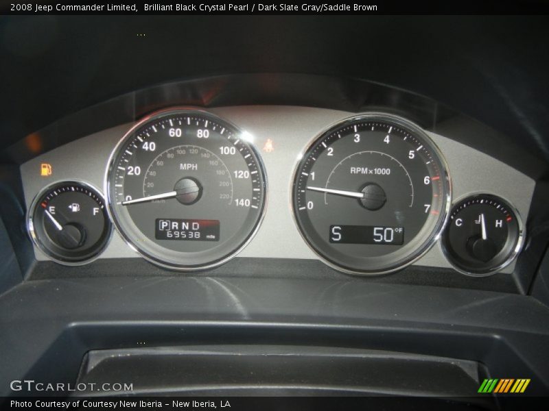 Brilliant Black Crystal Pearl / Dark Slate Gray/Saddle Brown 2008 Jeep Commander Limited
