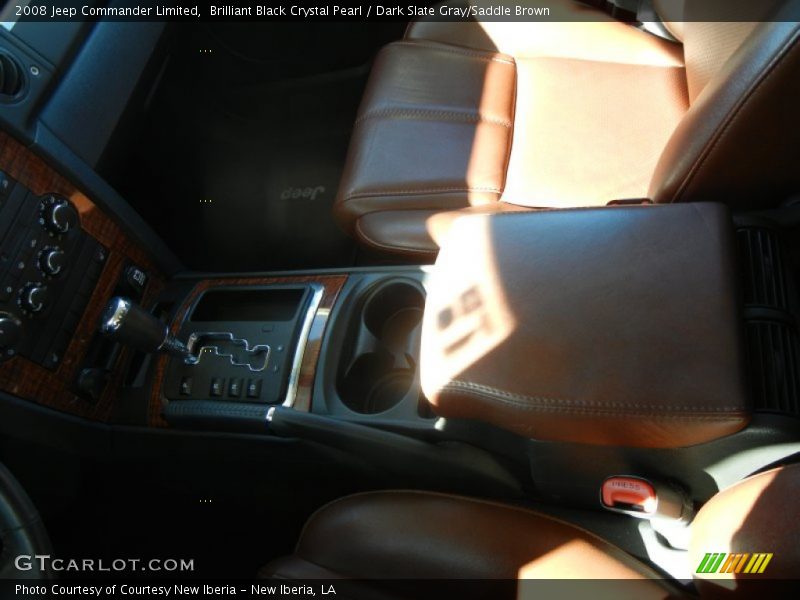 Brilliant Black Crystal Pearl / Dark Slate Gray/Saddle Brown 2008 Jeep Commander Limited