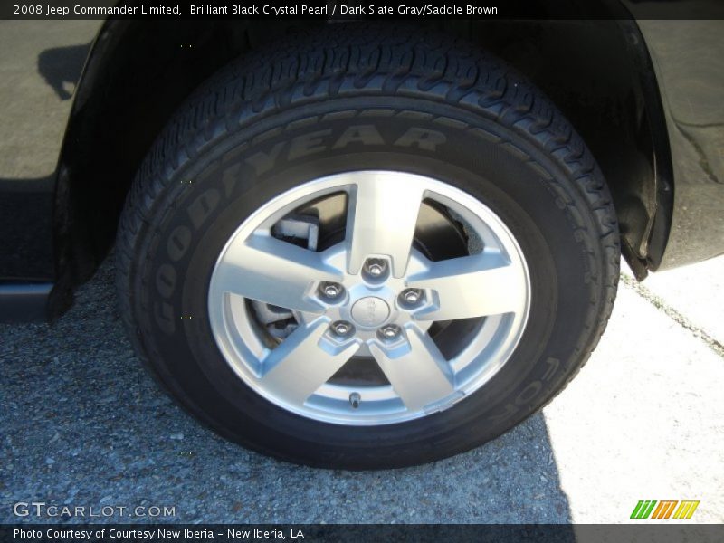 Brilliant Black Crystal Pearl / Dark Slate Gray/Saddle Brown 2008 Jeep Commander Limited
