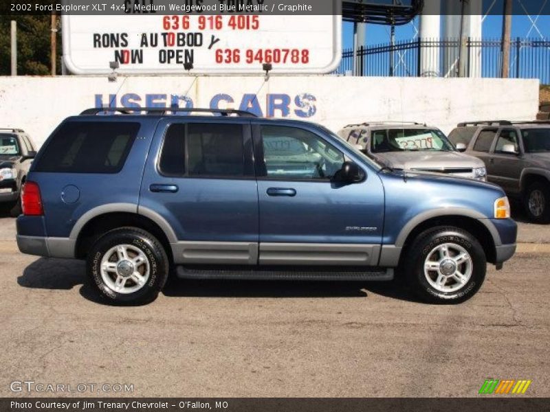 Medium Wedgewood Blue Metallic / Graphite 2002 Ford Explorer XLT 4x4