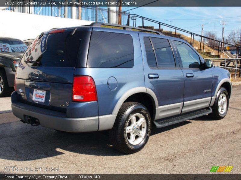 Medium Wedgewood Blue Metallic / Graphite 2002 Ford Explorer XLT 4x4