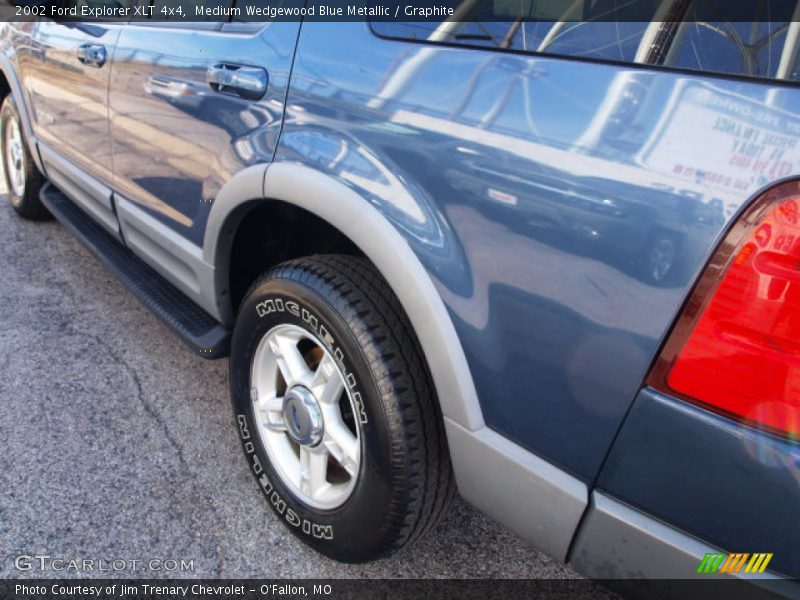 Medium Wedgewood Blue Metallic / Graphite 2002 Ford Explorer XLT 4x4