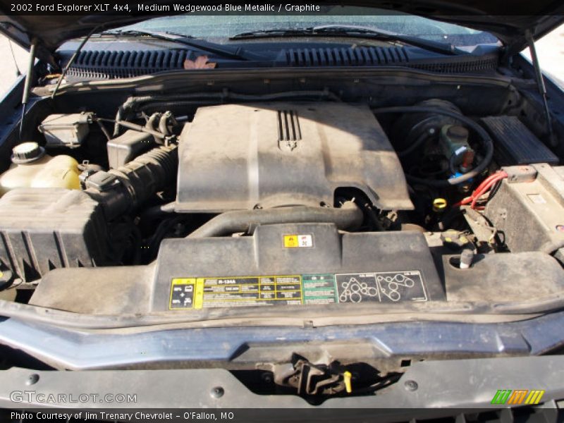 Medium Wedgewood Blue Metallic / Graphite 2002 Ford Explorer XLT 4x4