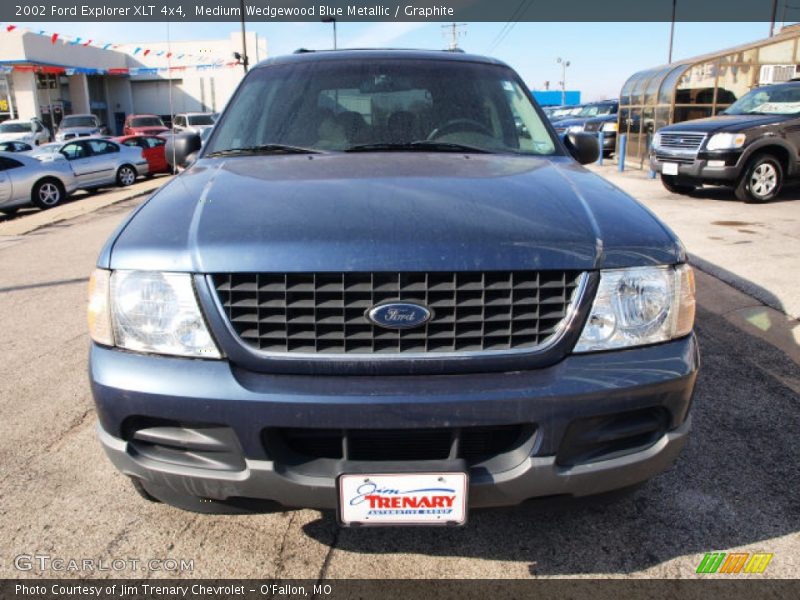 Medium Wedgewood Blue Metallic / Graphite 2002 Ford Explorer XLT 4x4