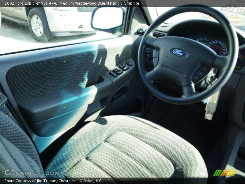 Medium Wedgewood Blue Metallic / Graphite 2002 Ford Explorer XLT 4x4
