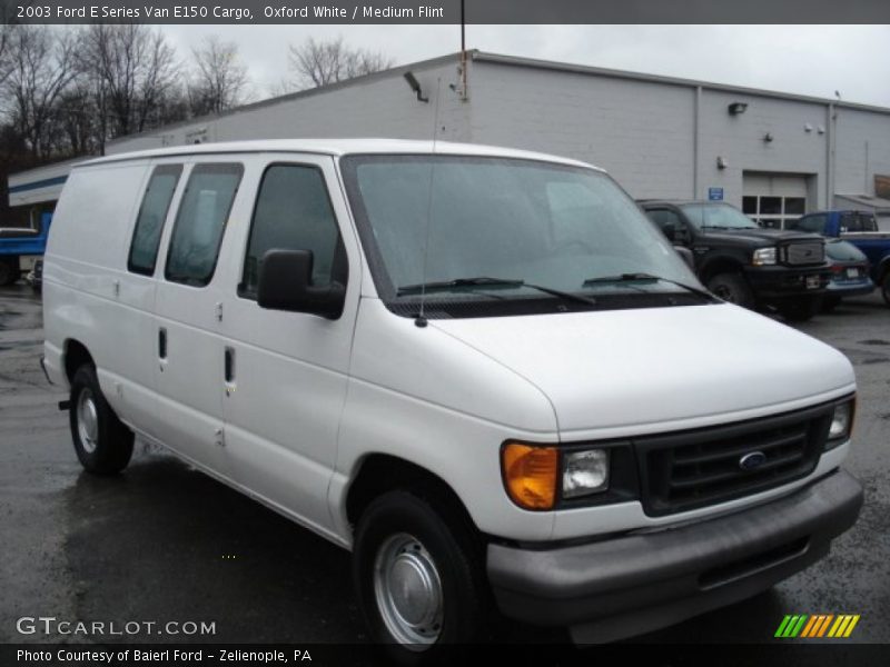 Oxford White / Medium Flint 2003 Ford E Series Van E150 Cargo