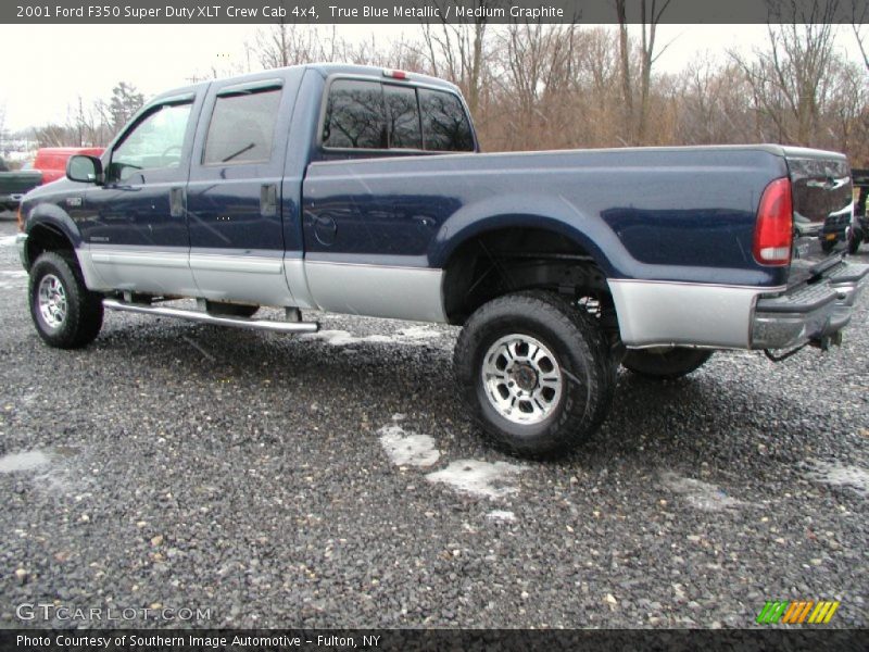 True Blue Metallic / Medium Graphite 2001 Ford F350 Super Duty XLT Crew Cab 4x4