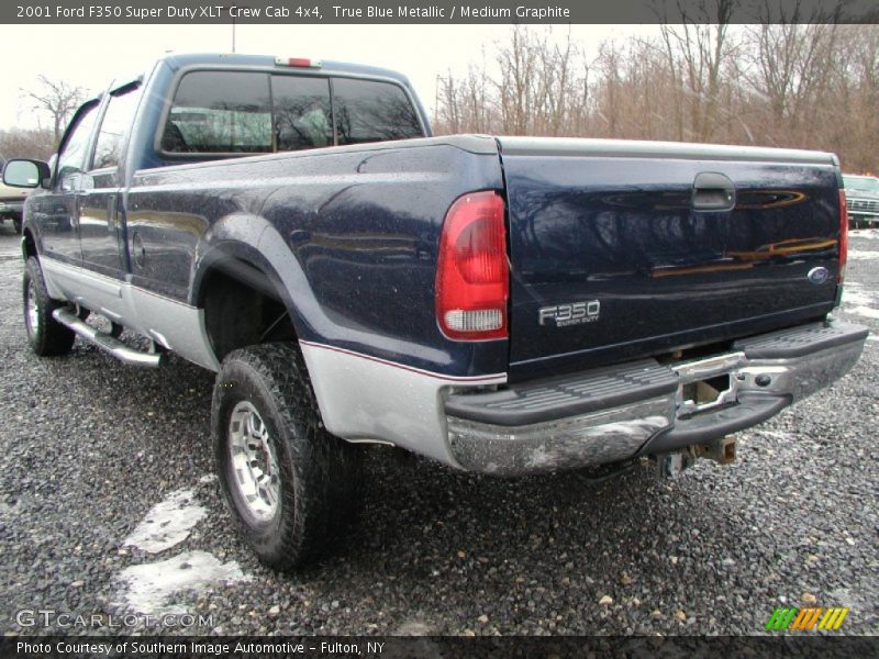 True Blue Metallic / Medium Graphite 2001 Ford F350 Super Duty XLT Crew Cab 4x4