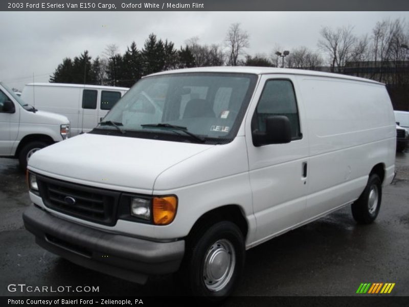 Oxford White / Medium Flint 2003 Ford E Series Van E150 Cargo