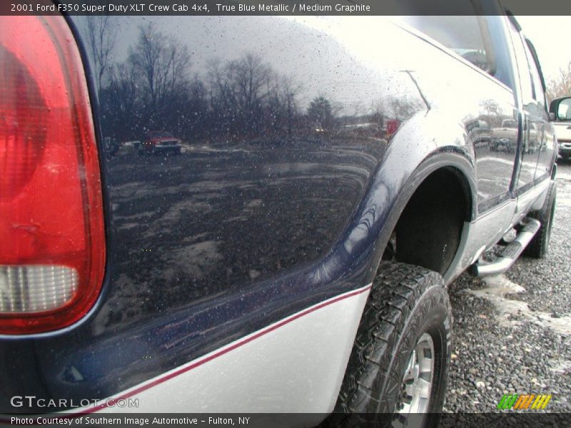 True Blue Metallic / Medium Graphite 2001 Ford F350 Super Duty XLT Crew Cab 4x4
