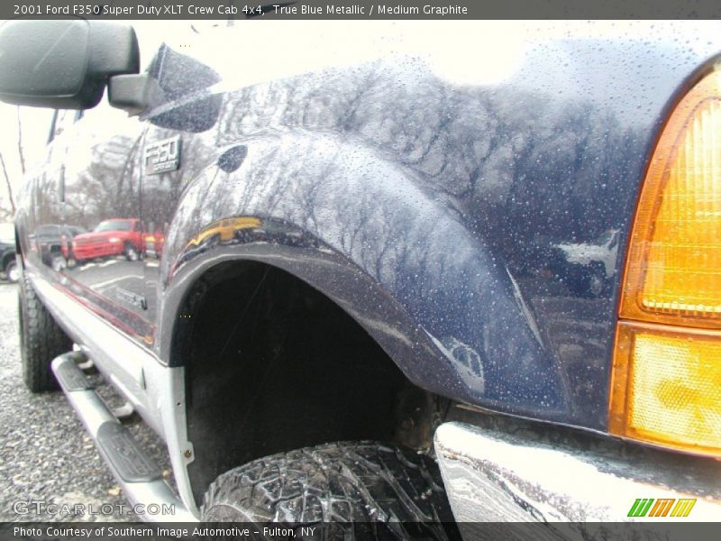 True Blue Metallic / Medium Graphite 2001 Ford F350 Super Duty XLT Crew Cab 4x4
