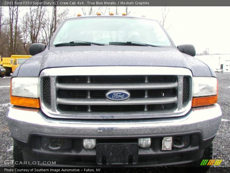 True Blue Metallic / Medium Graphite 2001 Ford F350 Super Duty XLT Crew Cab 4x4