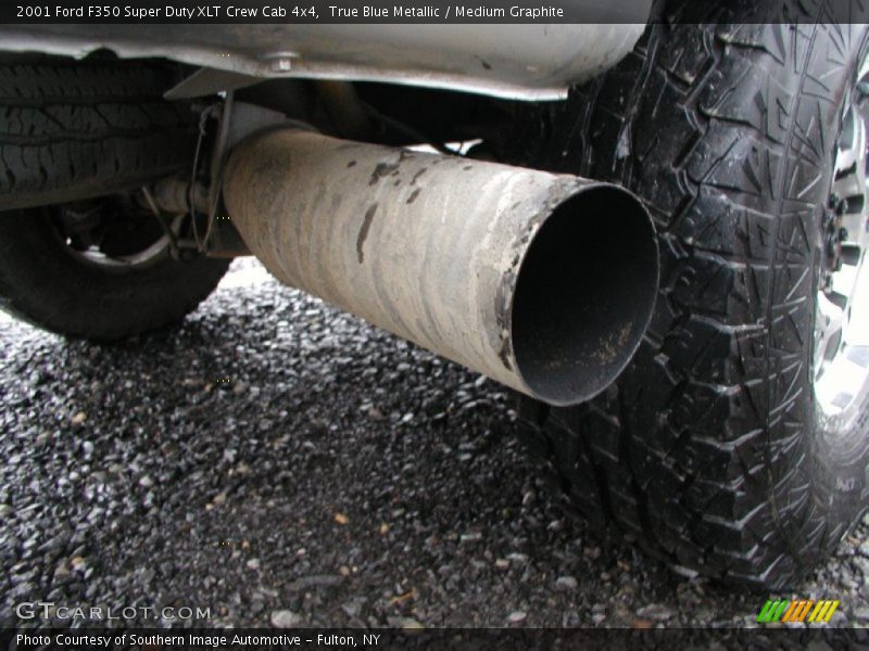 True Blue Metallic / Medium Graphite 2001 Ford F350 Super Duty XLT Crew Cab 4x4