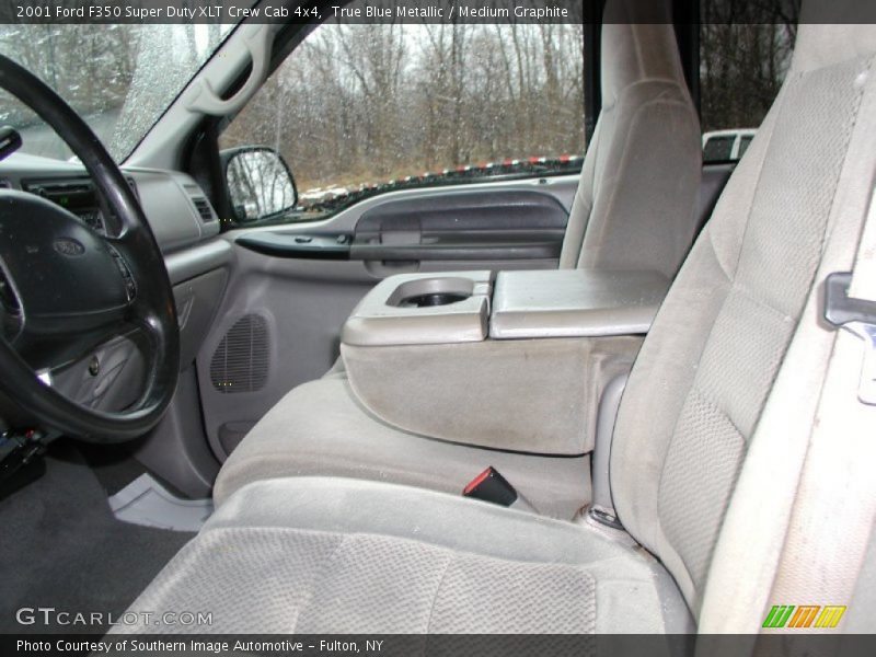 True Blue Metallic / Medium Graphite 2001 Ford F350 Super Duty XLT Crew Cab 4x4