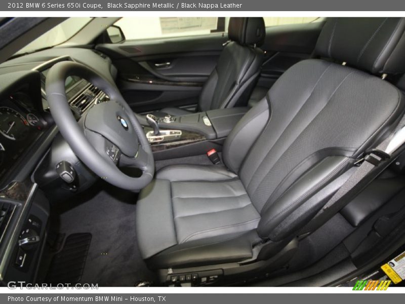 Black Sapphire Metallic / Black Nappa Leather 2012 BMW 6 Series 650i Coupe