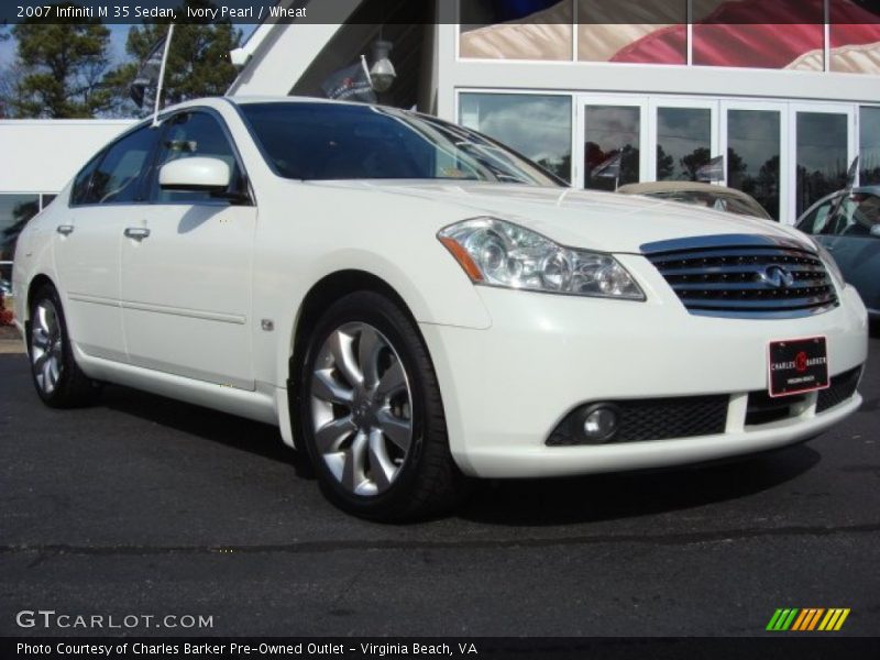 Ivory Pearl / Wheat 2007 Infiniti M 35 Sedan