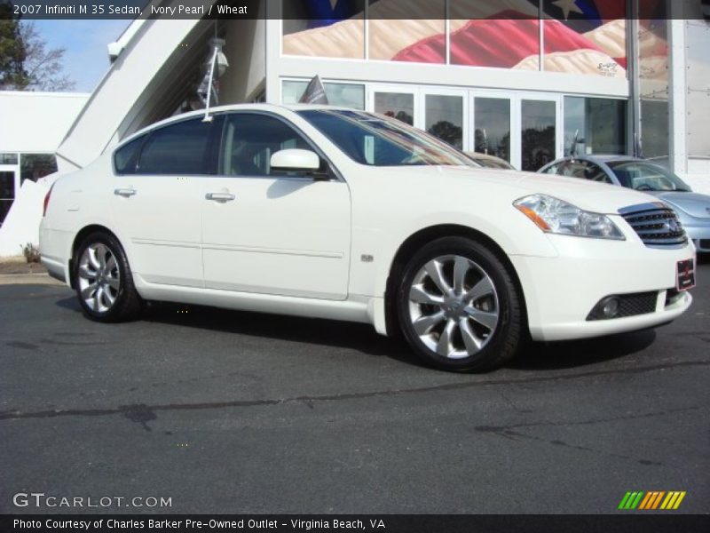 Ivory Pearl / Wheat 2007 Infiniti M 35 Sedan
