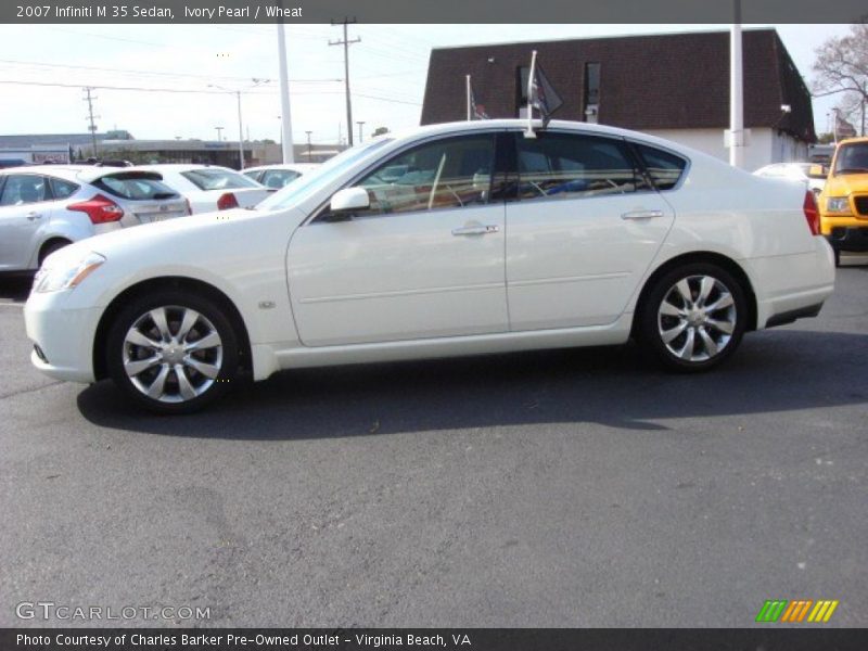 Ivory Pearl / Wheat 2007 Infiniti M 35 Sedan