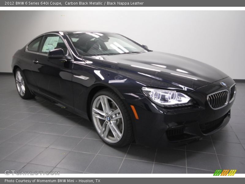 Carbon Black Metallic / Black Nappa Leather 2012 BMW 6 Series 640i Coupe