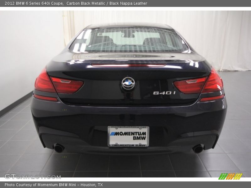 Carbon Black Metallic / Black Nappa Leather 2012 BMW 6 Series 640i Coupe