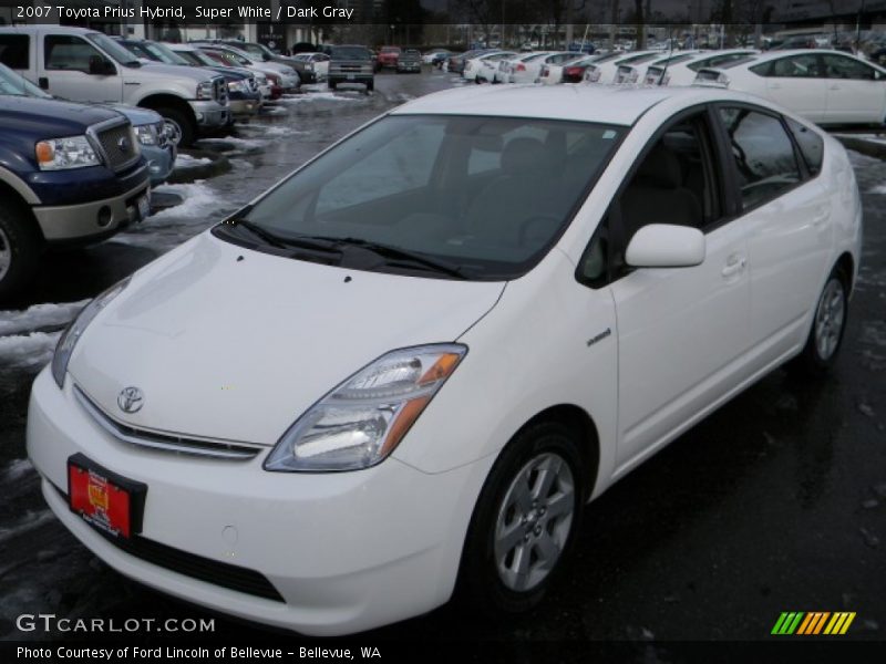 Super White / Dark Gray 2007 Toyota Prius Hybrid