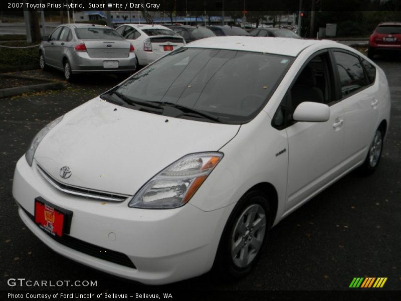 Super White / Dark Gray 2007 Toyota Prius Hybrid