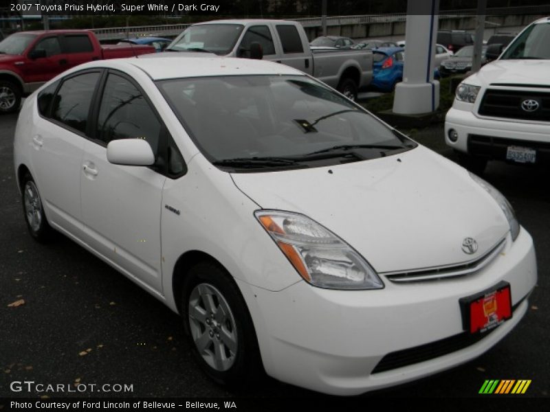 Super White / Dark Gray 2007 Toyota Prius Hybrid