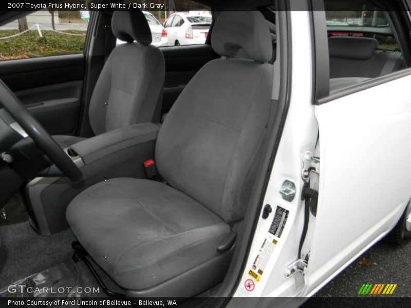 Super White / Dark Gray 2007 Toyota Prius Hybrid