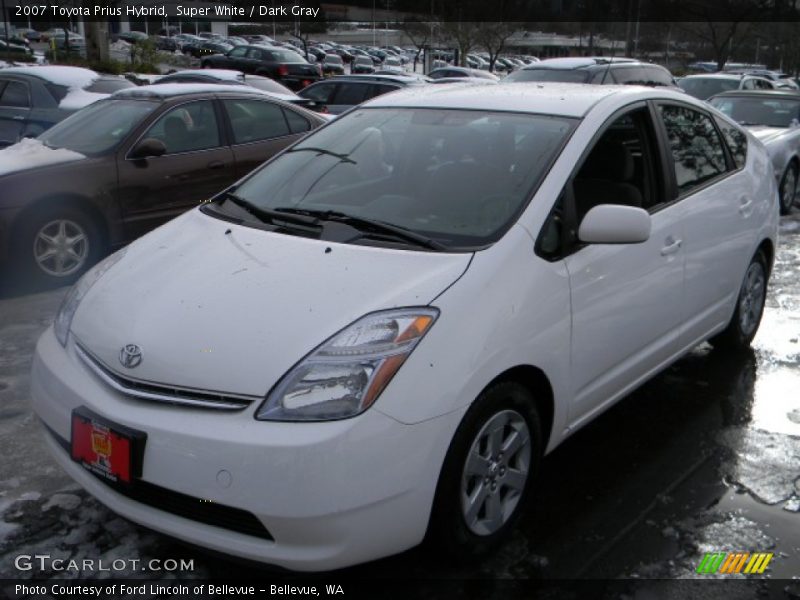 Super White / Dark Gray 2007 Toyota Prius Hybrid
