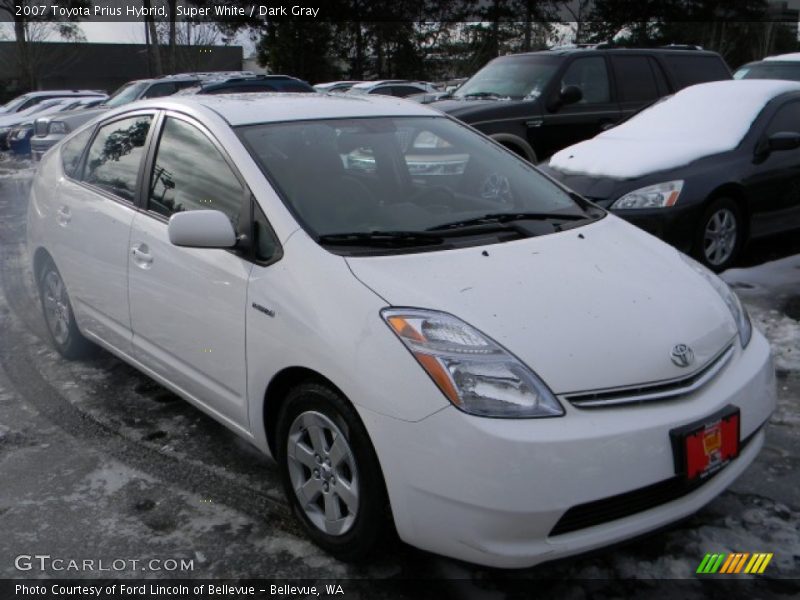 Super White / Dark Gray 2007 Toyota Prius Hybrid