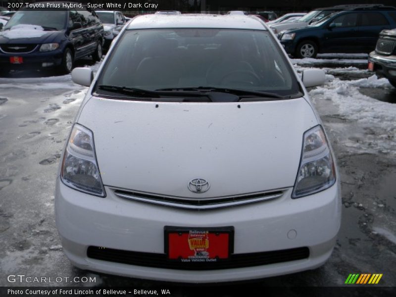Super White / Dark Gray 2007 Toyota Prius Hybrid