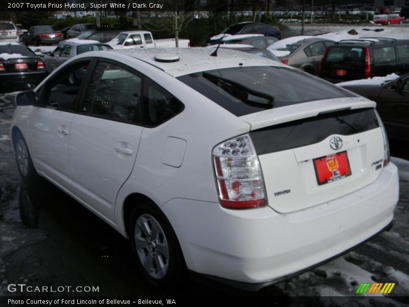 Super White / Dark Gray 2007 Toyota Prius Hybrid