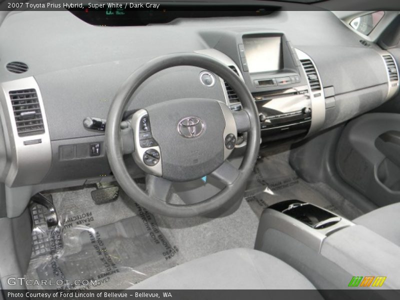 Super White / Dark Gray 2007 Toyota Prius Hybrid