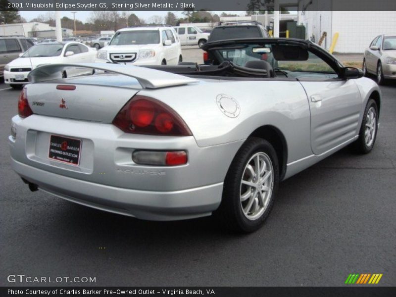 Sterling Silver Metallic / Black 2001 Mitsubishi Eclipse Spyder GS