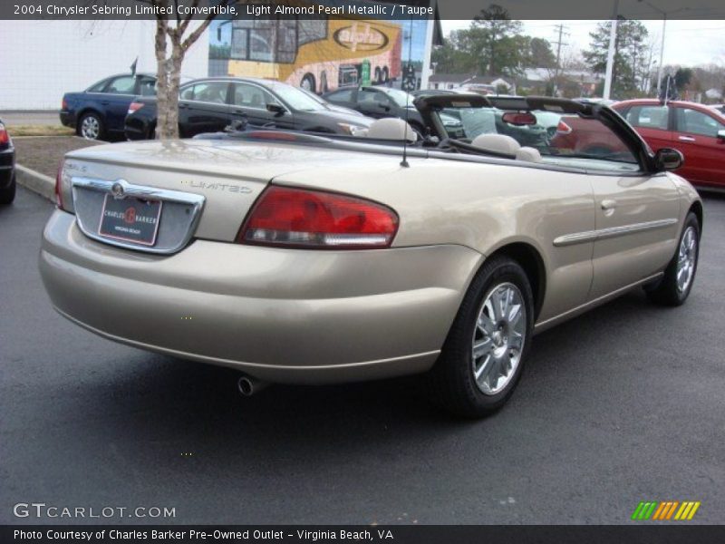 Light Almond Pearl Metallic / Taupe 2004 Chrysler Sebring Limited Convertible