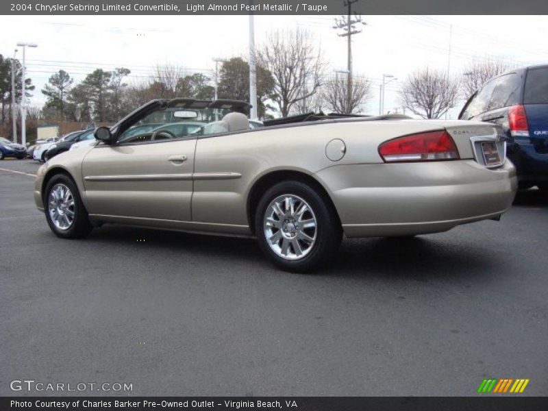 Light Almond Pearl Metallic / Taupe 2004 Chrysler Sebring Limited Convertible