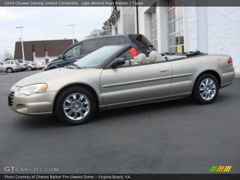 Light Almond Pearl Metallic / Taupe 2004 Chrysler Sebring Limited Convertible
