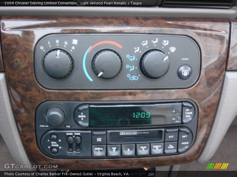 Controls of 2004 Sebring Limited Convertible