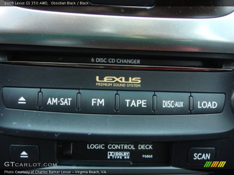Obsidian Black / Black 2008 Lexus GS 350 AWD